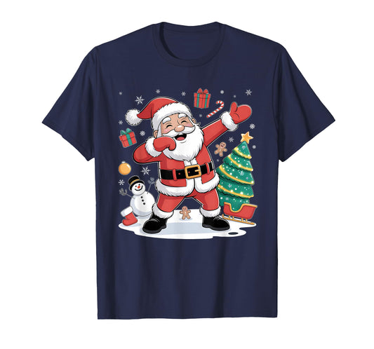 Dabbing Santa Claus Christmas Boys Girls Men Xmas Dab T-Shirt