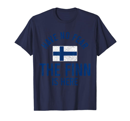 The Finn Is Here Funny Finnish Roots Finland Sisu Suomi T-Shirt