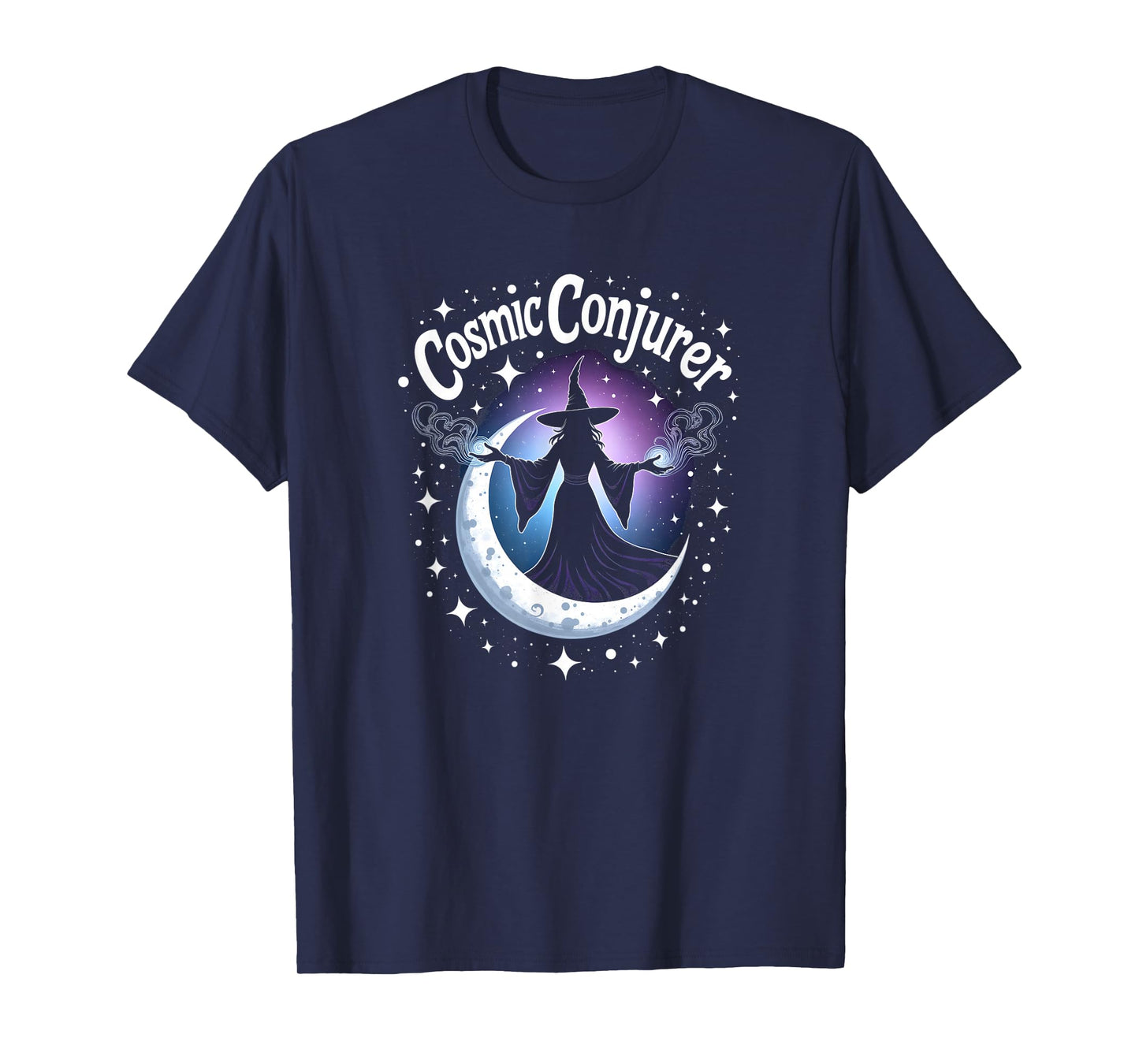 Halloween Witches & Magic: Cosmic Conjurer Mystical Moon T-Shirt