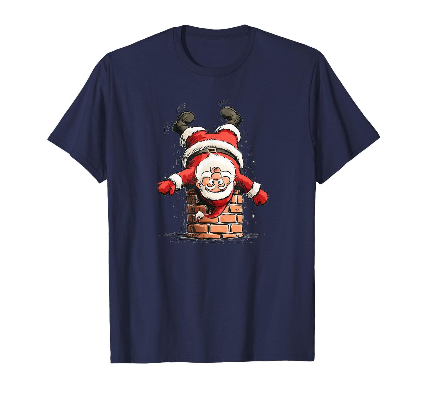 Funny Santa Chimney Exercise for Christmas Night T-Shirt