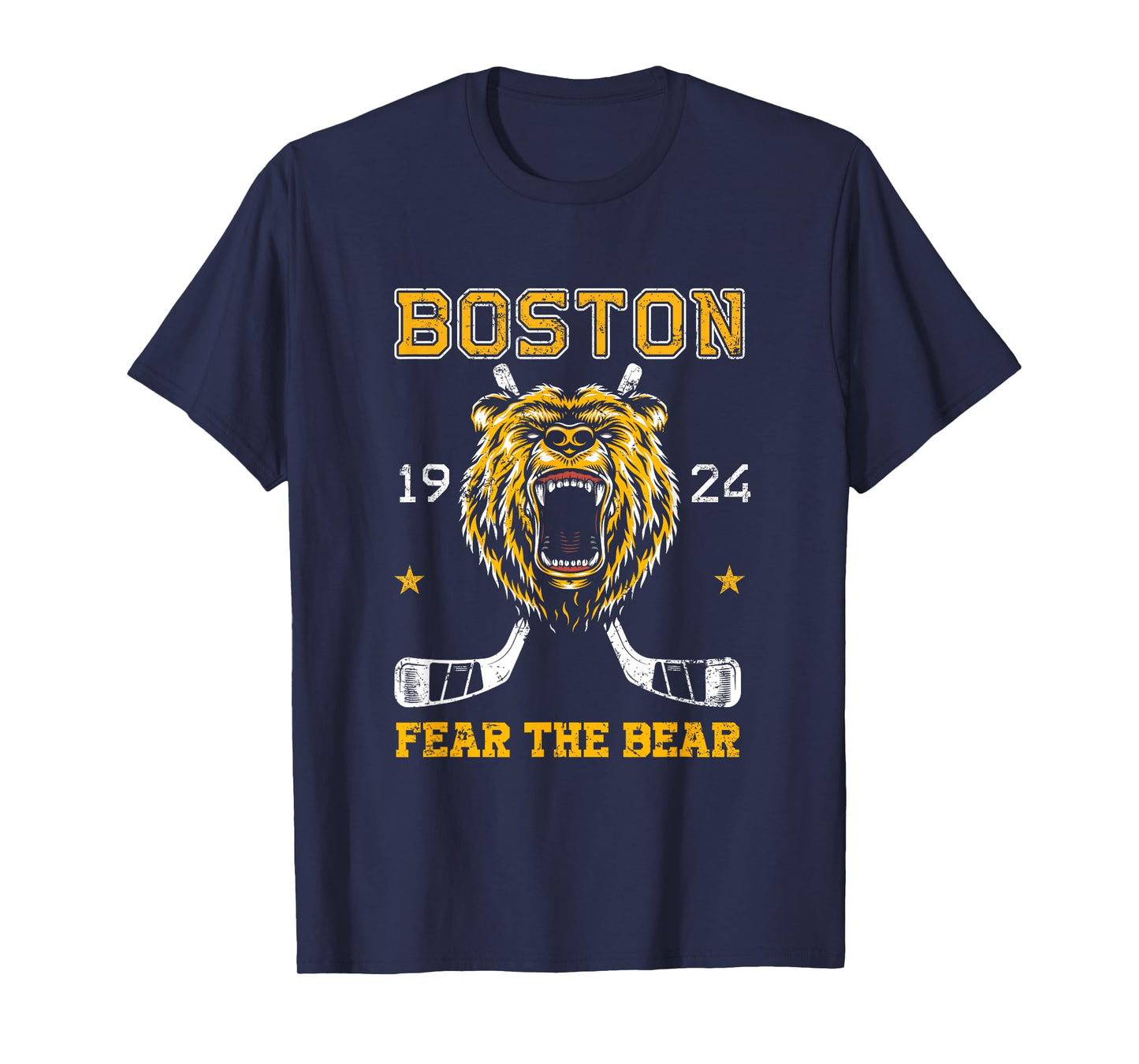 Boston Ice Hockey Fear the Bear T-Shirt