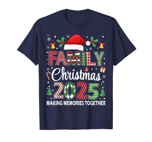 Family Christmas 2025 Matching Outfit Santa Funny Xmas Squad T-Shirt