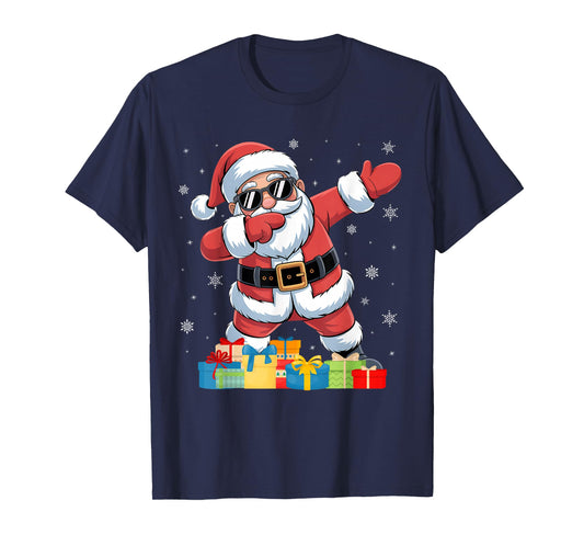 Dabbing Santa Claus Christmas Boys Girls Men Xmas Dab T-Shirt