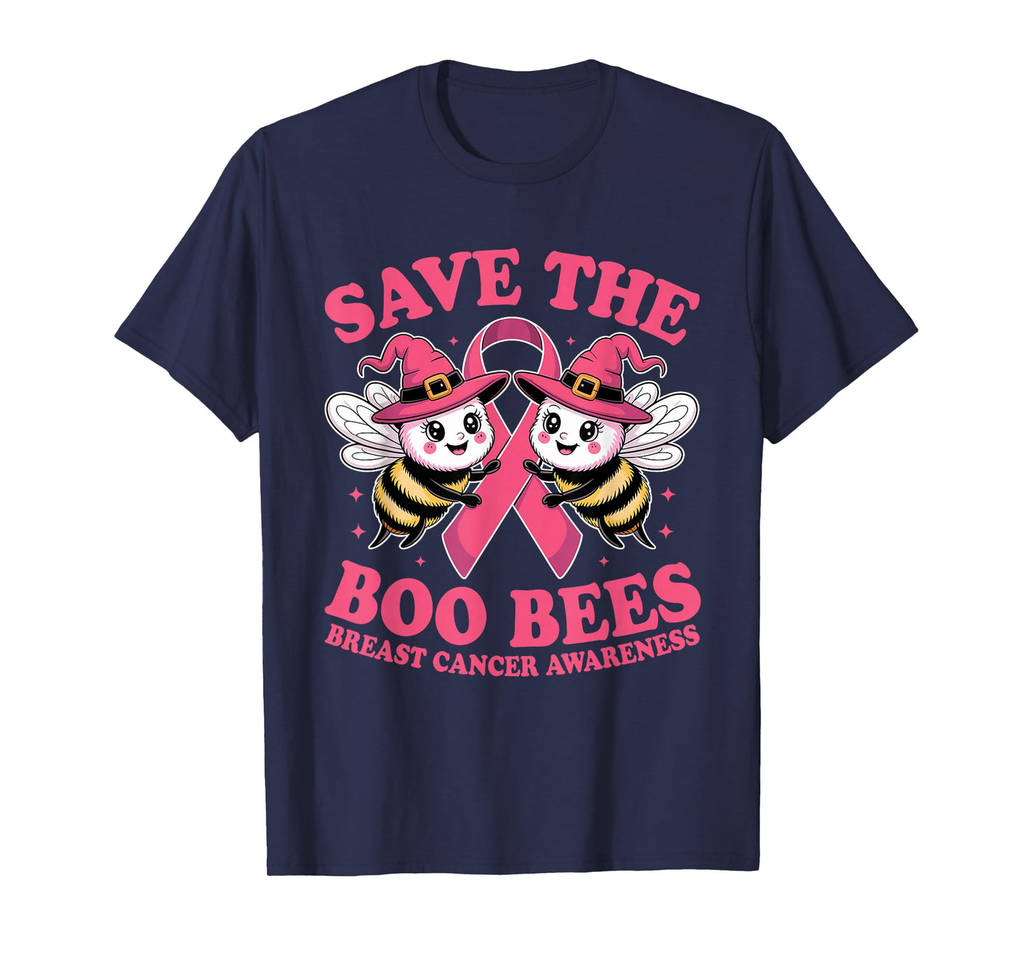 Save The Boobees Boo Bees Breast Cancer Halloween Women T-Shirt