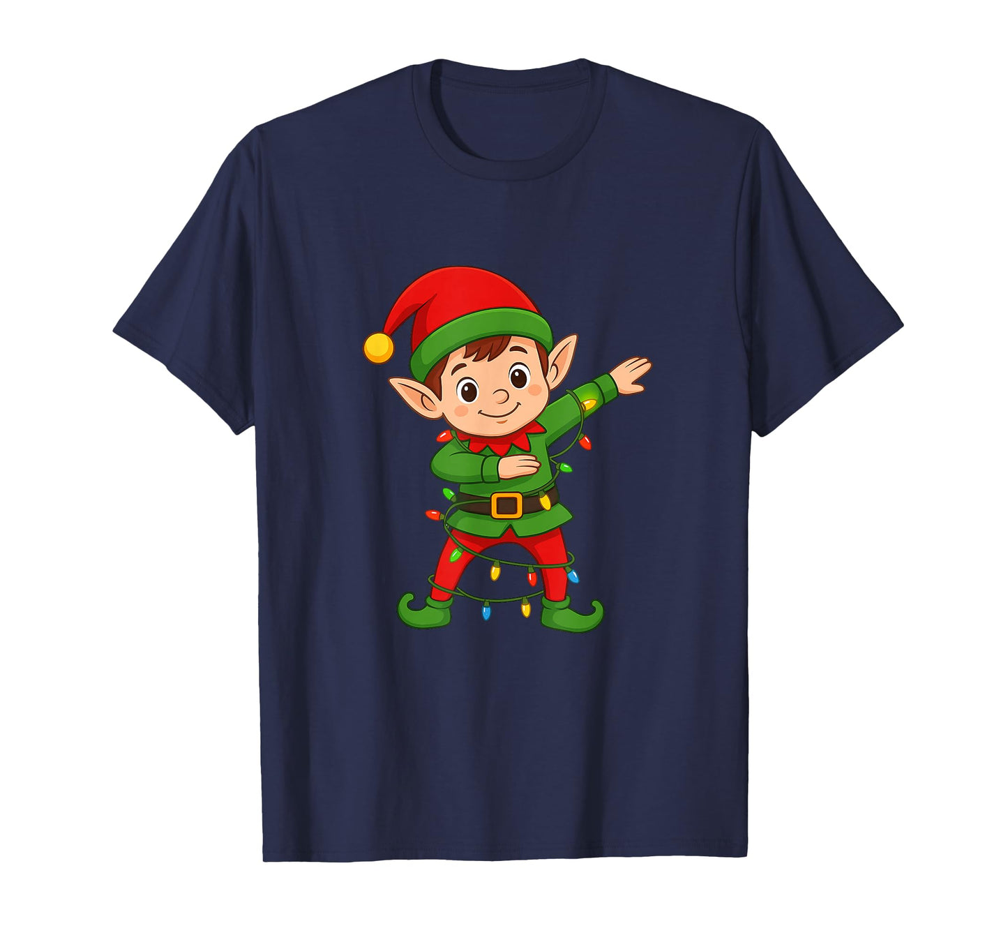 Dabbing Elf Shirt Costume Christmas Squad Men Boy Kids Xmas T-Shirt