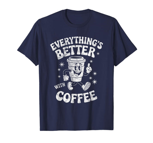 Funny Retro Vintage Coffee Men or Women Coffee T-Shirt