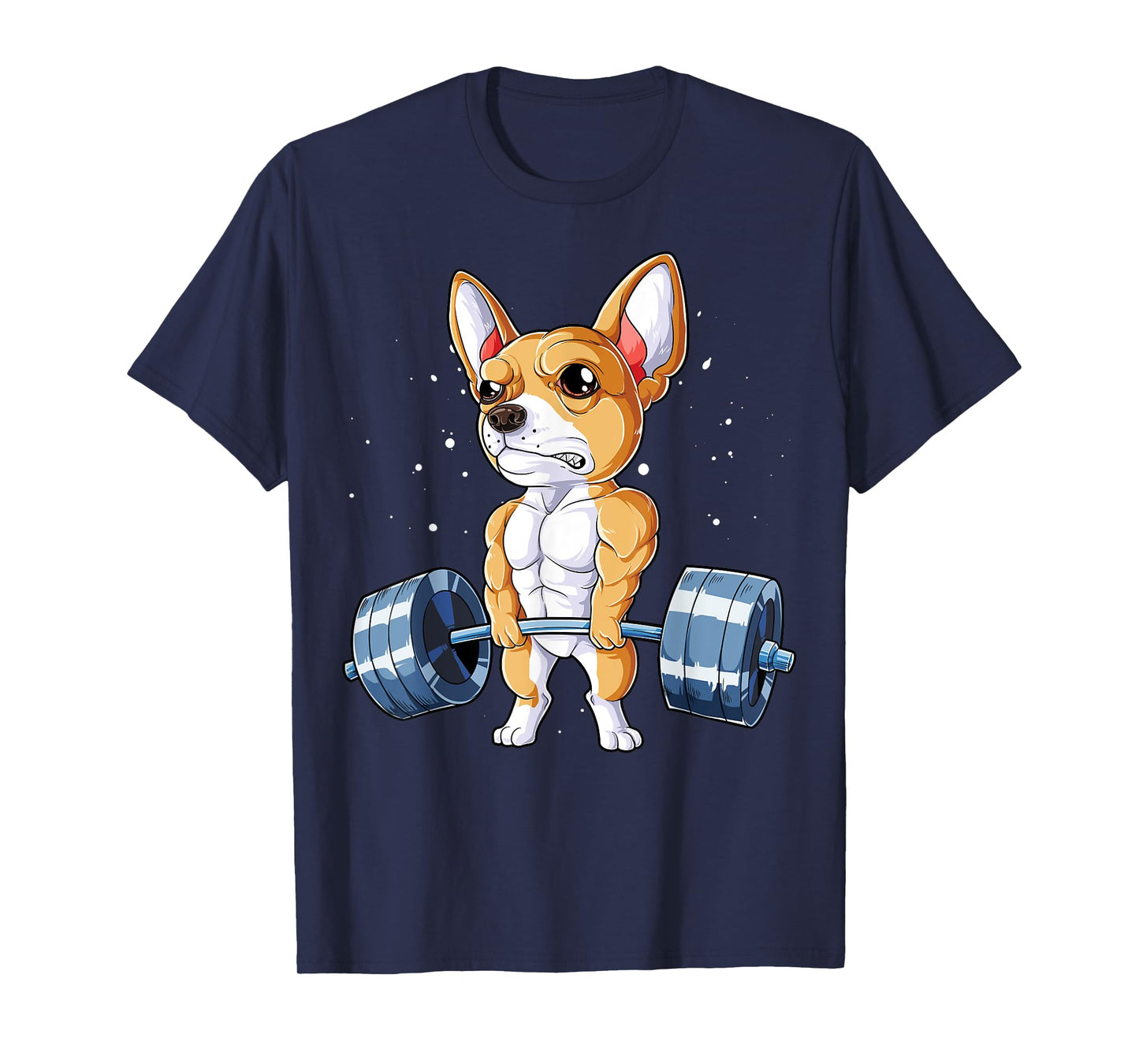 Chihuahua Weightlifting Funny Deadlift Men Fitness Gym Cute T-Shirt
