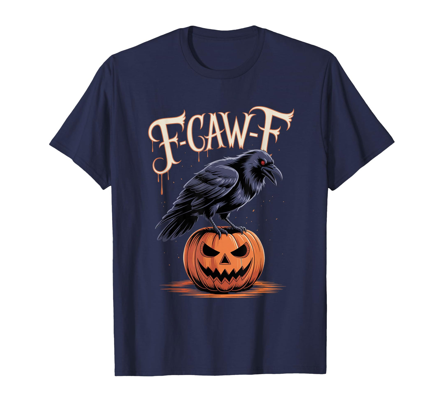 F-Caw-F Crow Funny Gothic Moon Black Bird Halloween T-Shirt