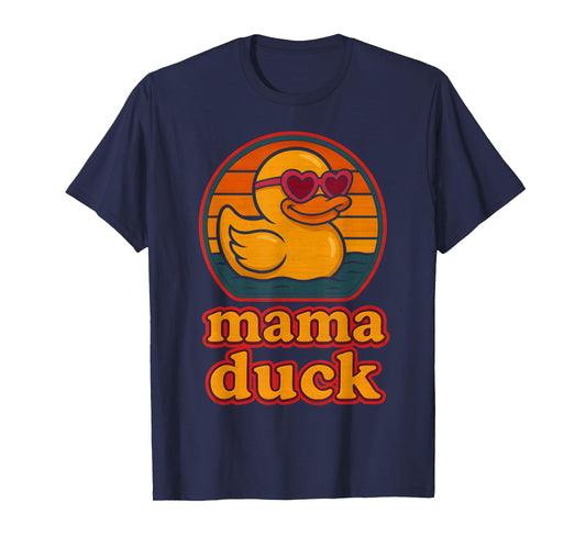 Mama Duck Rubber Duck Vintage Rubber Duckie Birthday Mom T-Shirt