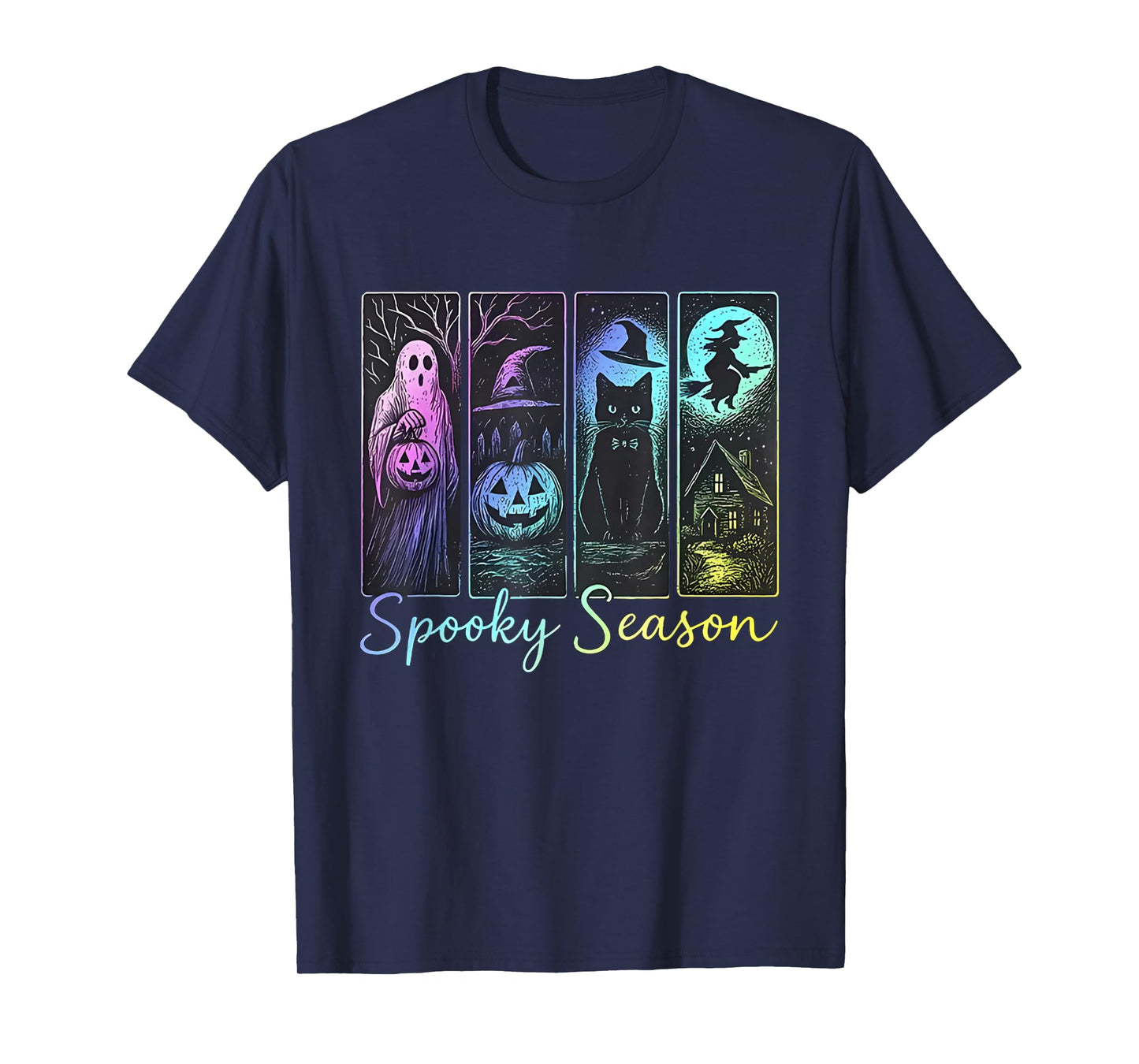 Spooky Season Vintage Halloween Horror Movie Design T-Shirt