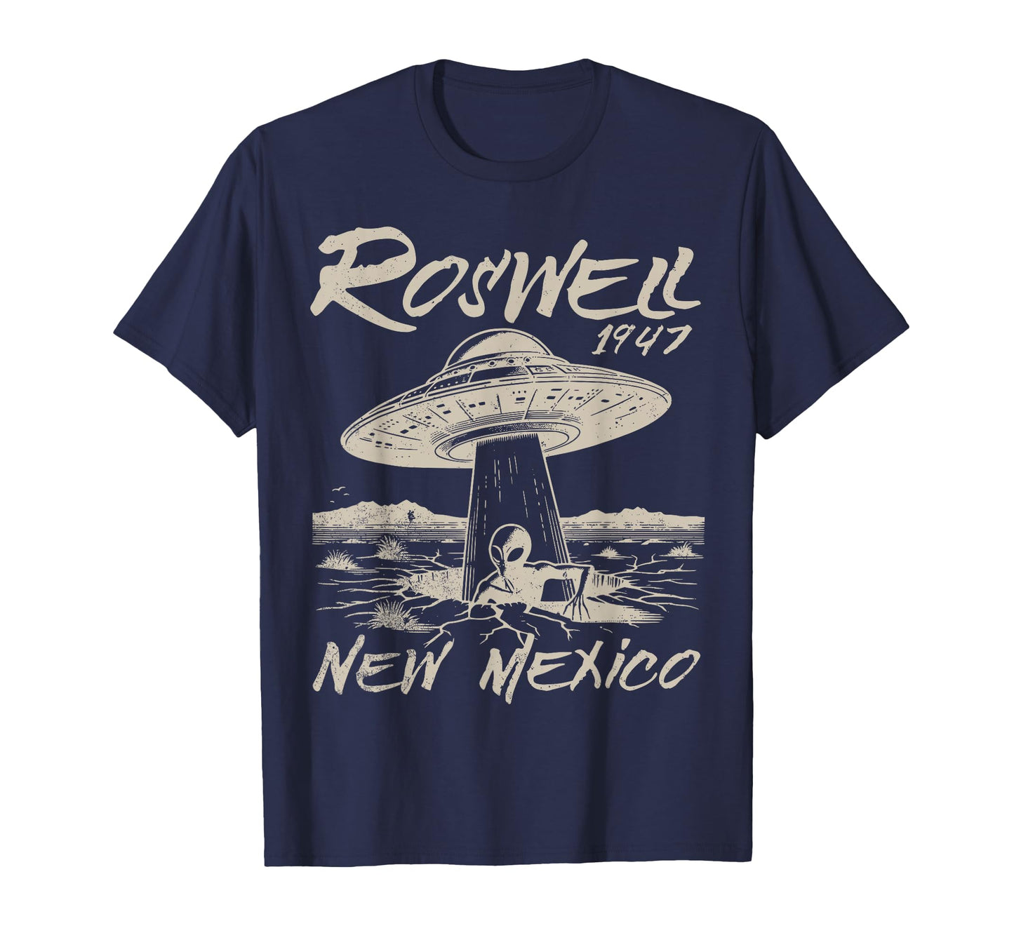 Roswell New Mexico 1947 Alien Abduction UFO Crash Vintage T-Shirt