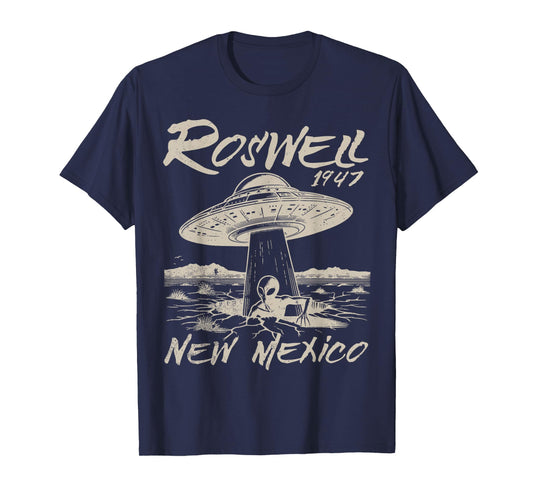 Roswell New Mexico 1947 Alien Abduction UFO Crash Vintage T-Shirt