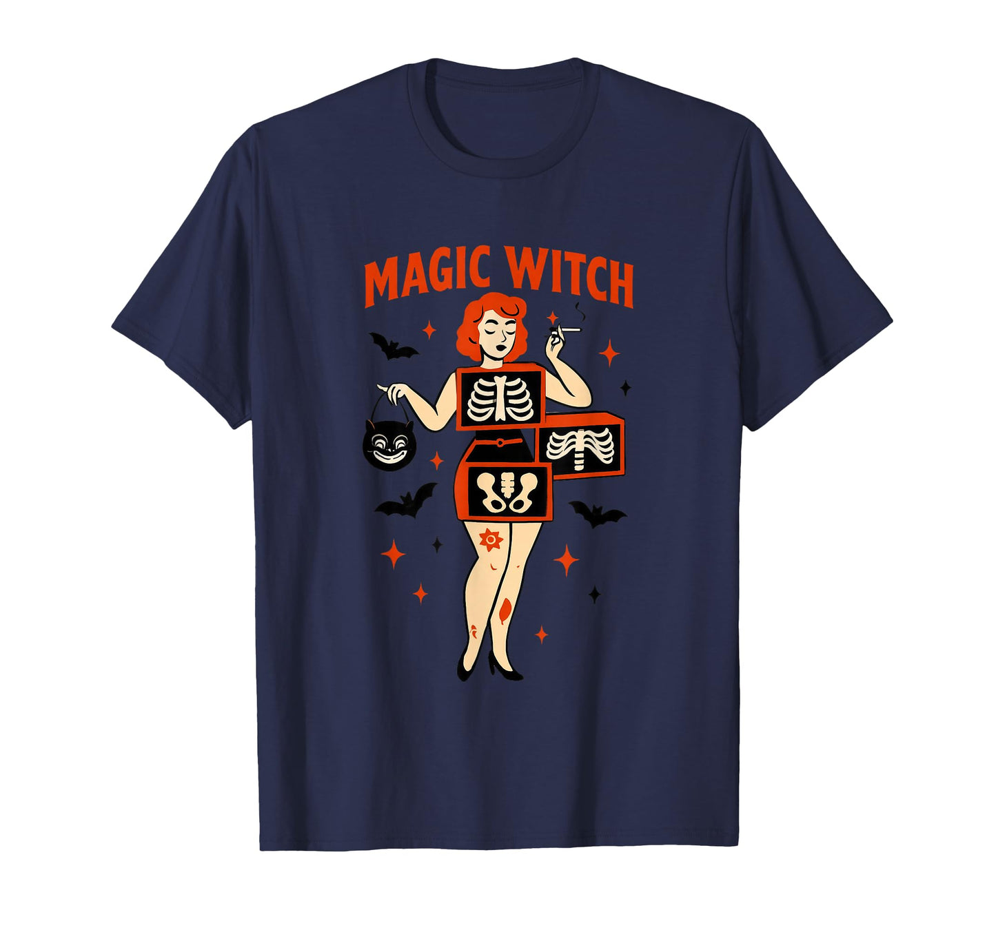 Magic Witch Retro Halloween Charm T-Shirt