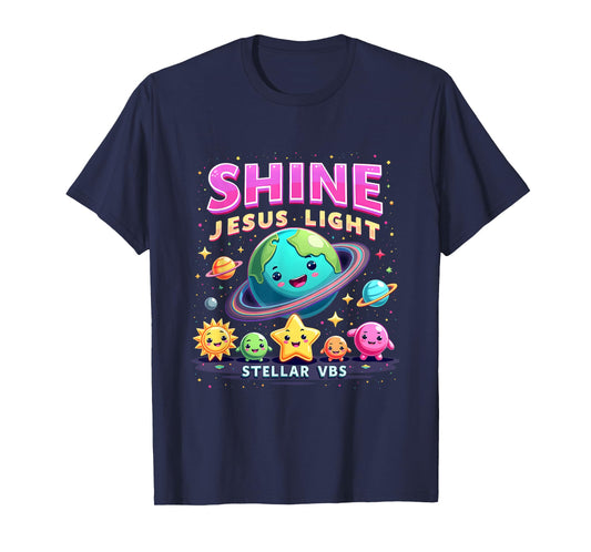 VBS 2025 Jesus Vacation School Camp Christian Stellar Space T-Shirt