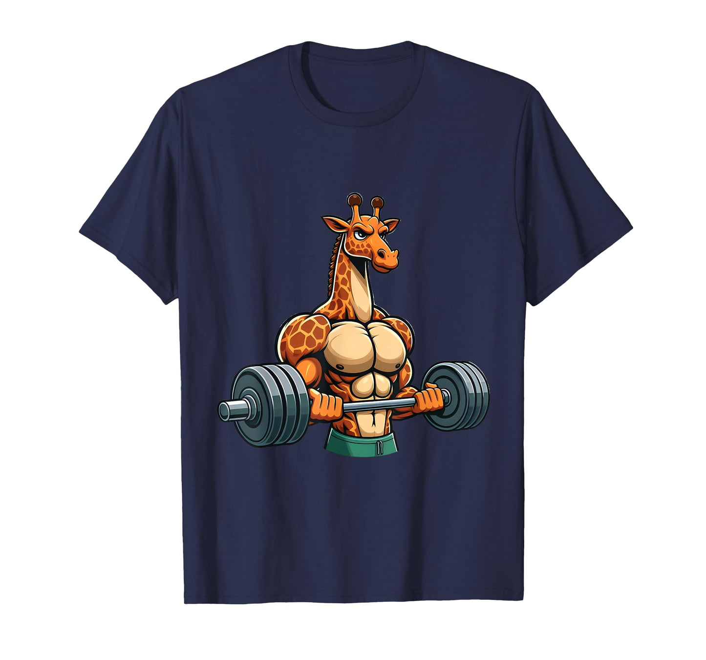 Funny Giraffe Gym Weightlifting Fitness Workout Deadlift T-Shirt