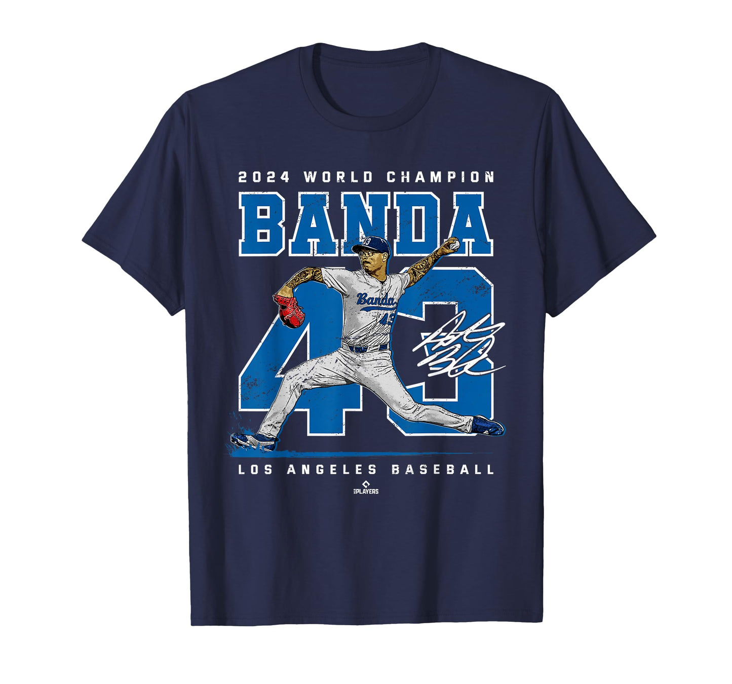 Player Number 2024 World Champion Anthony Banda MLBPA T-Shirt