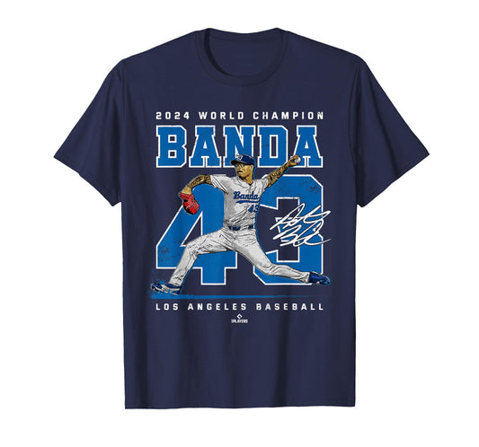 Player Number 2024 World Champion Anthony Banda MLBPA T-Shirt