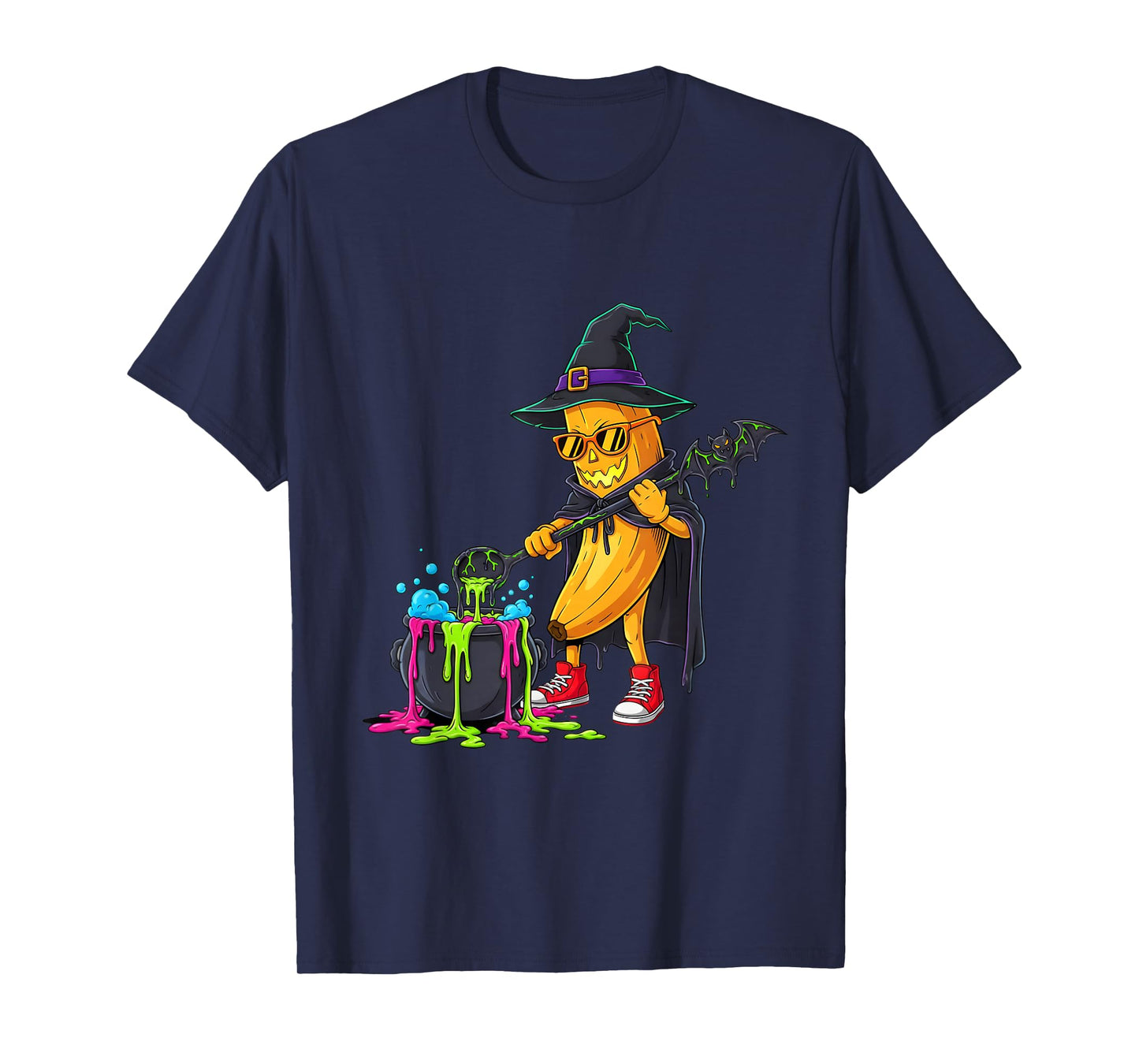 Cool Banana Witch Cauldron Halloween Costume T-Shirt