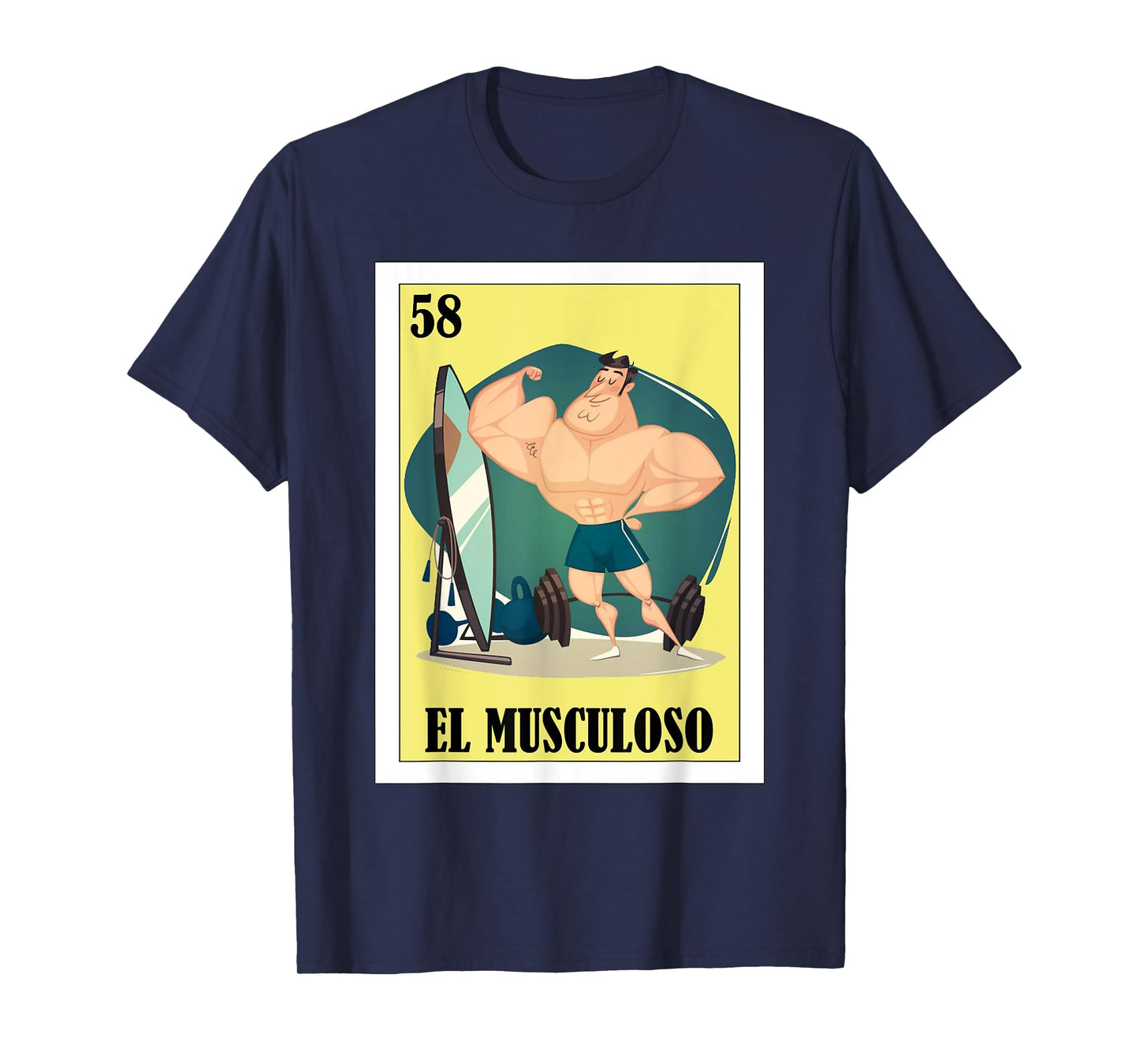 Funny Mexican Design for Fit Guys - El Musculoso T-Shirt