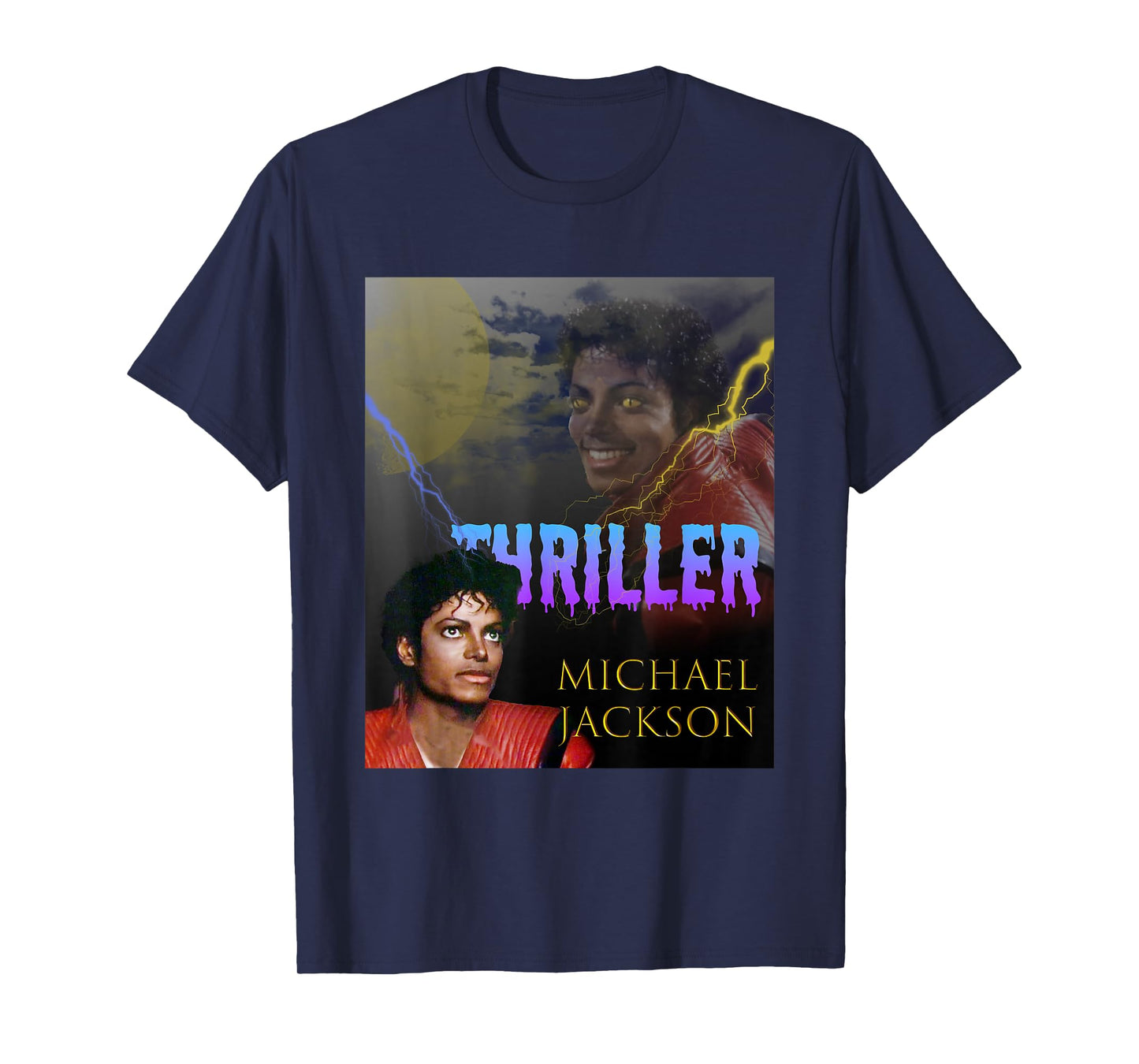 The King of POP MJ-067 Thriller Unisex-Child T-Shirt, Black, Small, Short Sleeve, Classic Fit, Polyester 100%