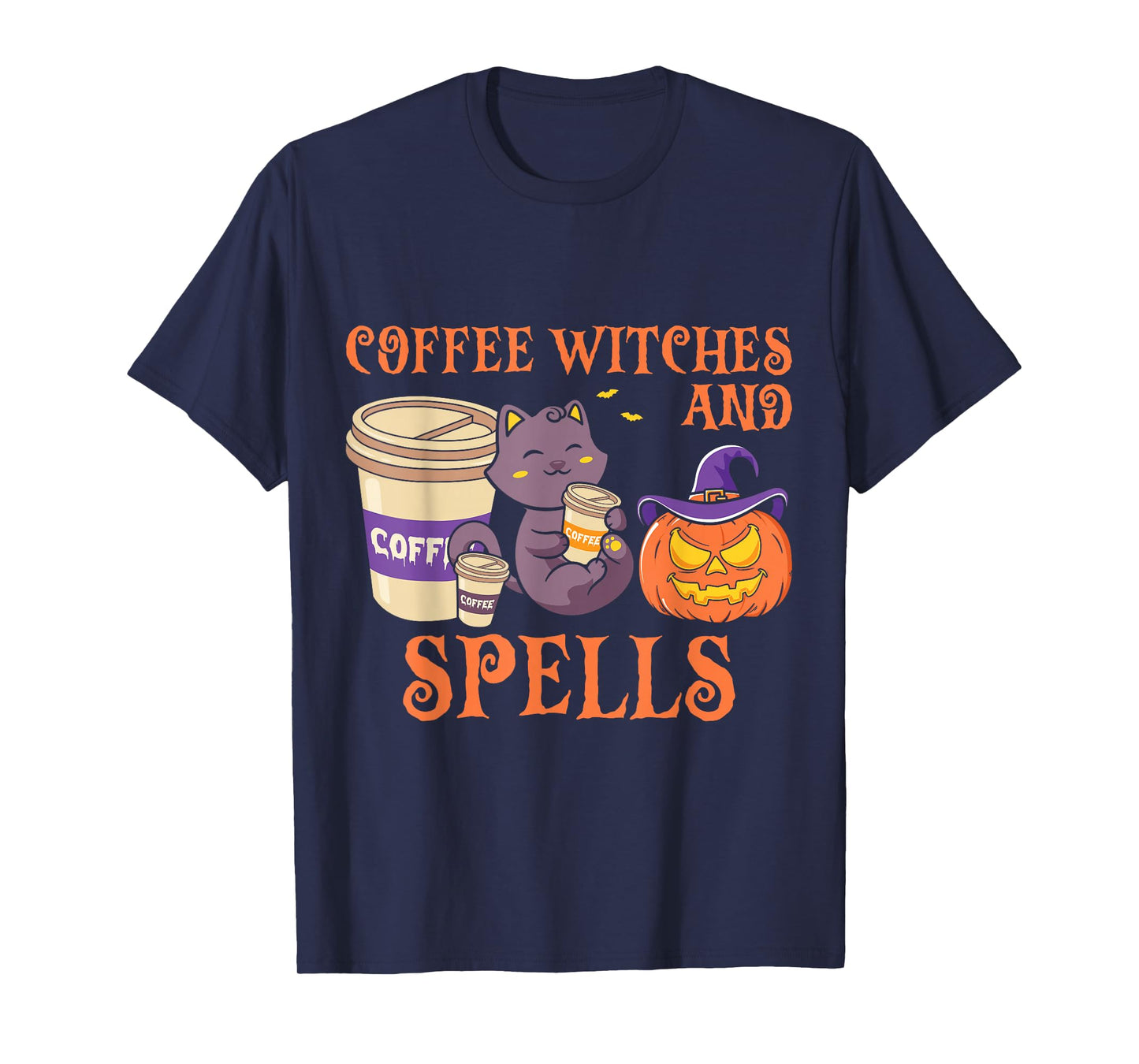 Coffee Witches and Spells Halloween T-Shirt T-Shirt