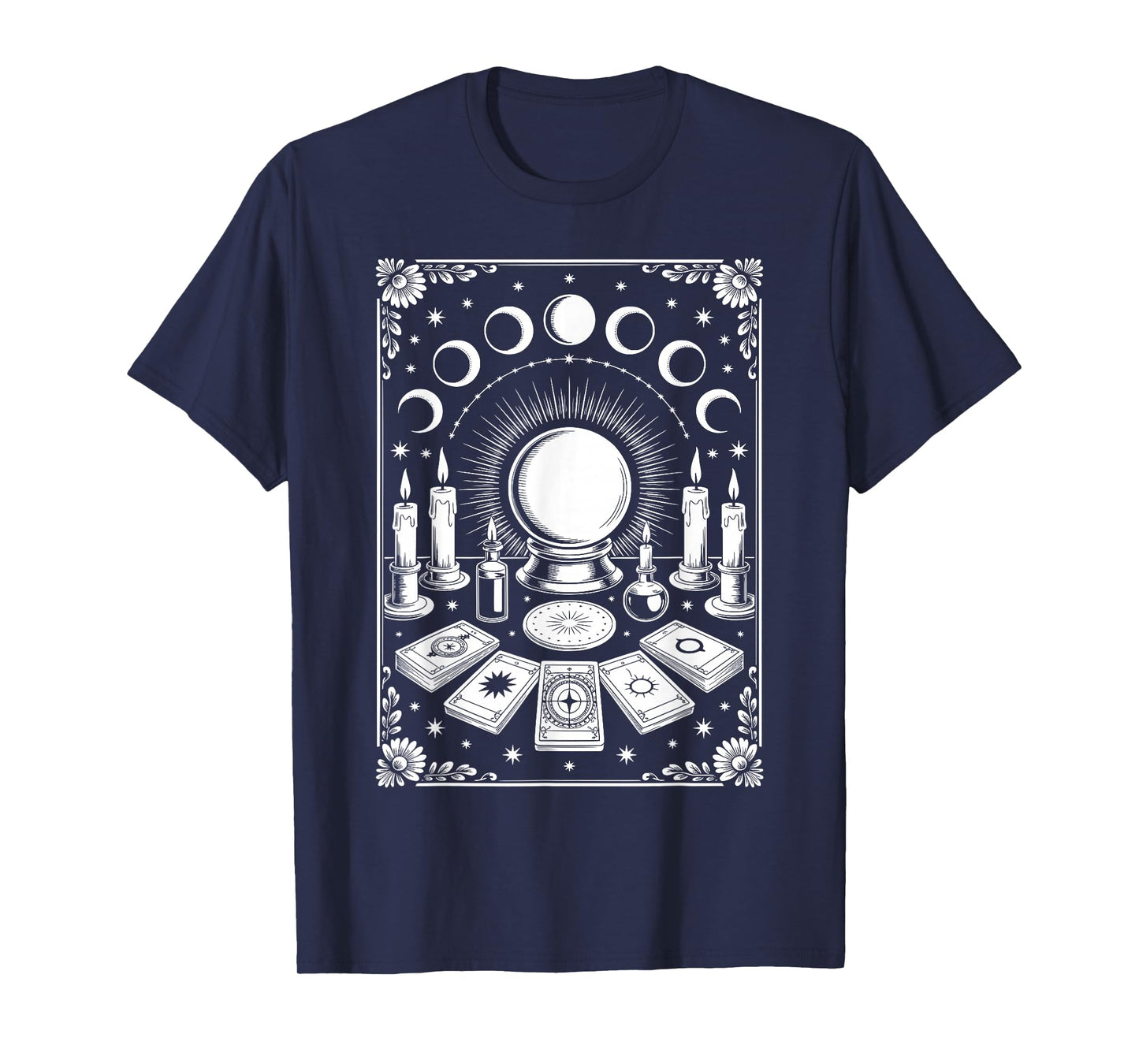 Gothic Witch’s Altar Occult Tarot Cards T-Shirt