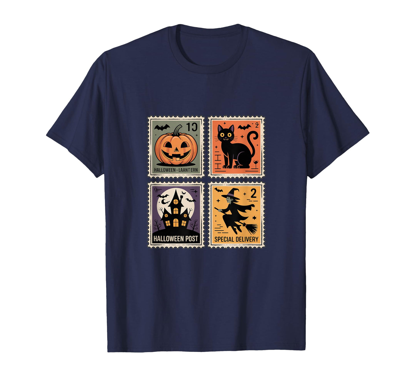 Vintage Halloween Postage Stamp Retro Spooky Stamp Collector T-Shirt