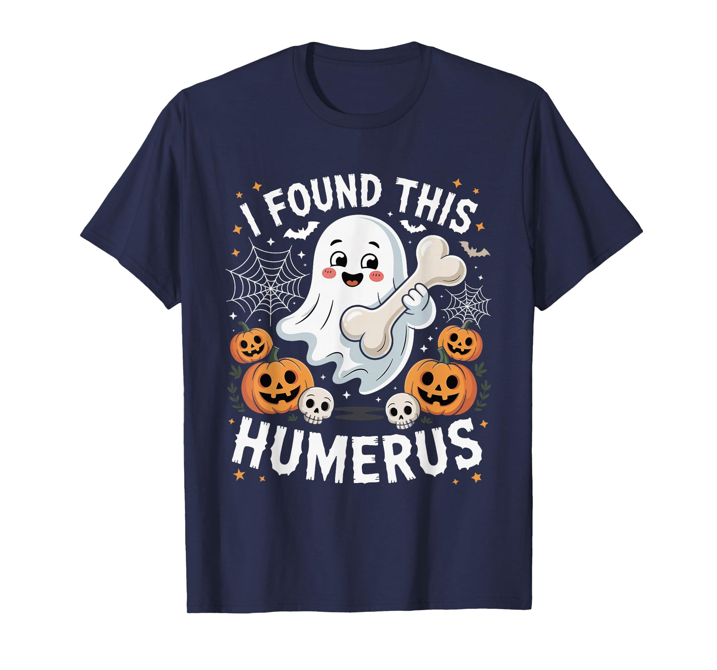 I Found This Humerus Spooky Season Nurse Halloween Ghost T-Shirt