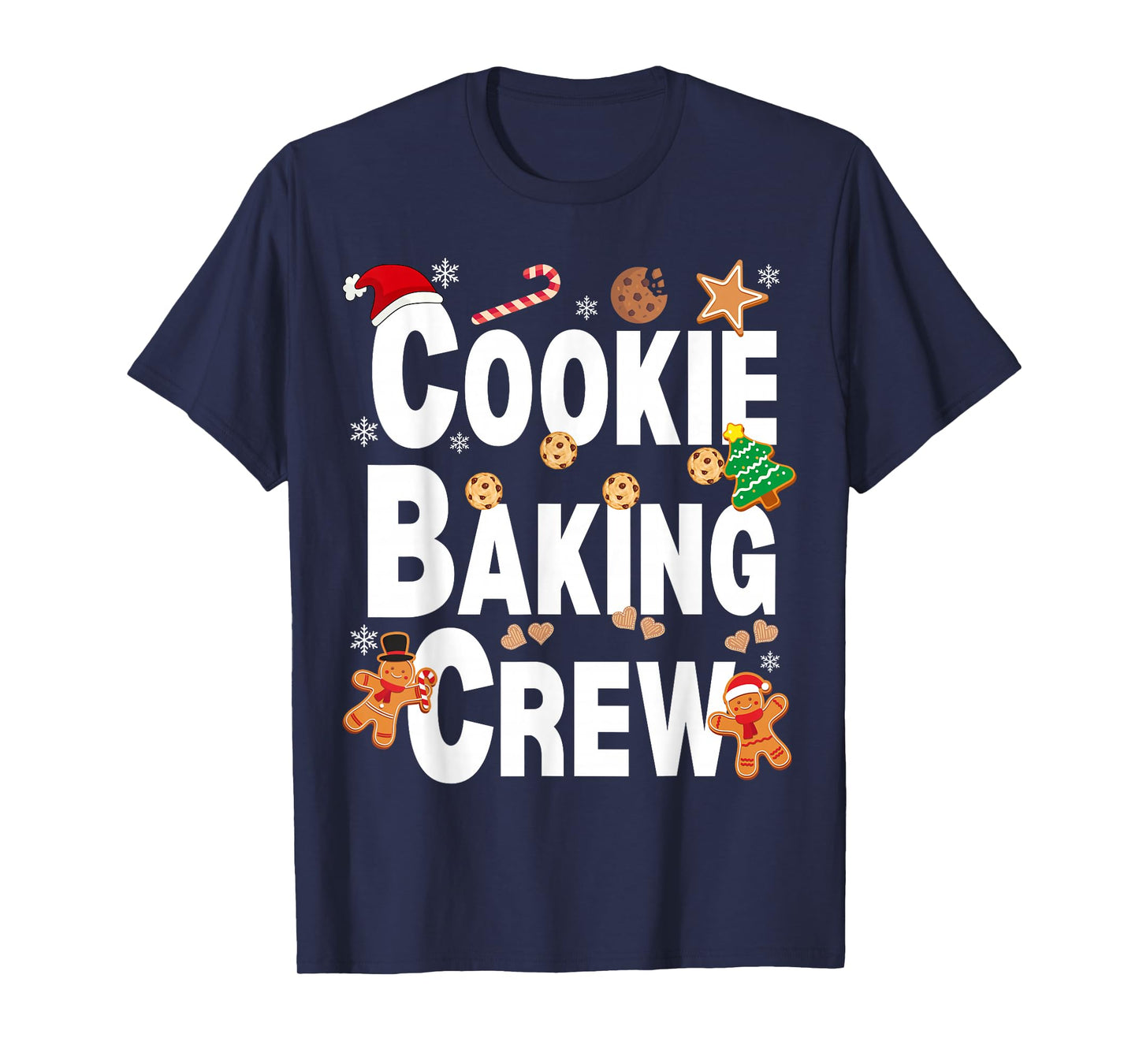 Cookie Baking Crew Family Christmas Matching Santa for Fun T-Shirt