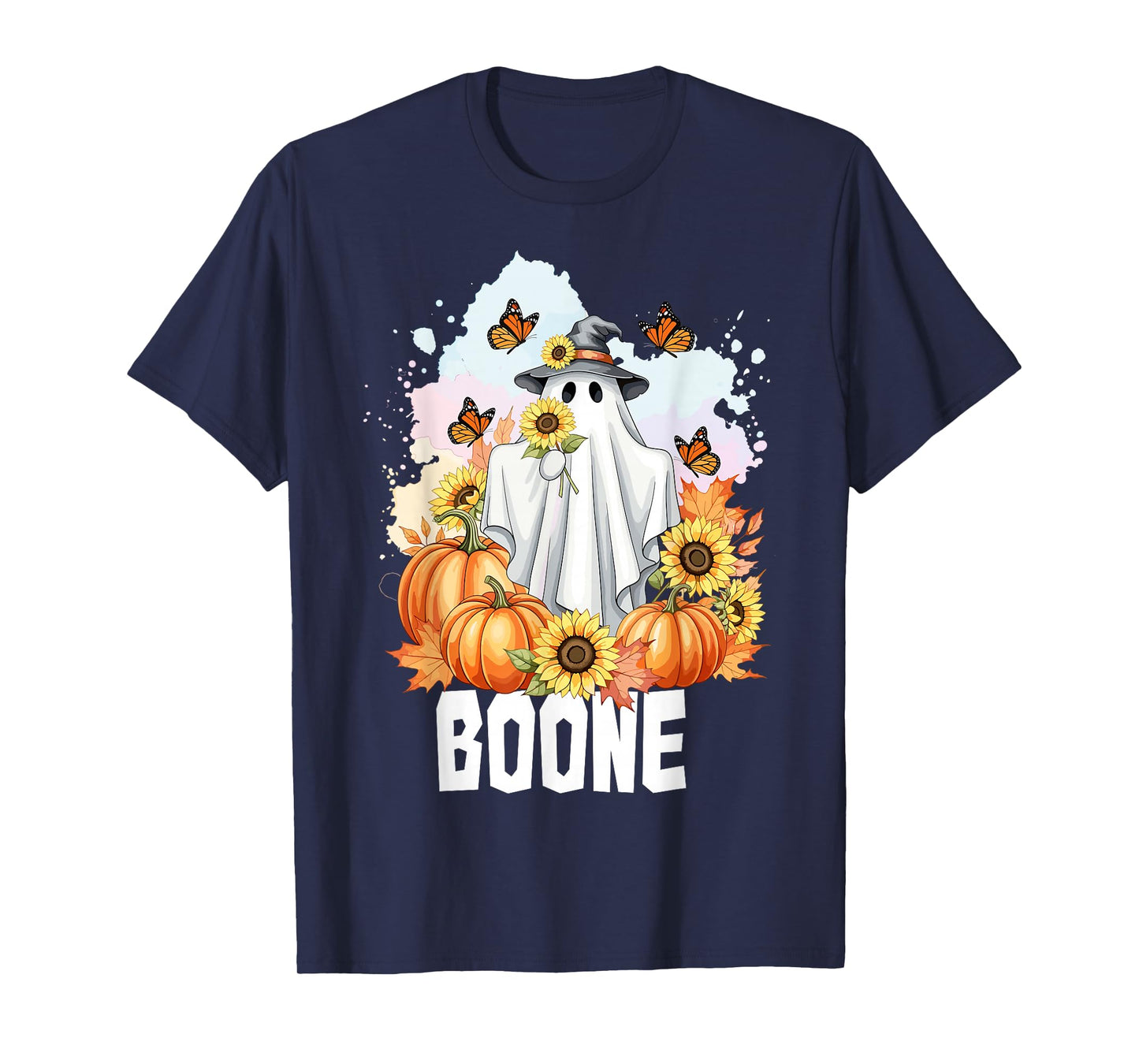 Retro Boo Boone Girls First Name Funny Halloween Ghost 2025 T-Shirt