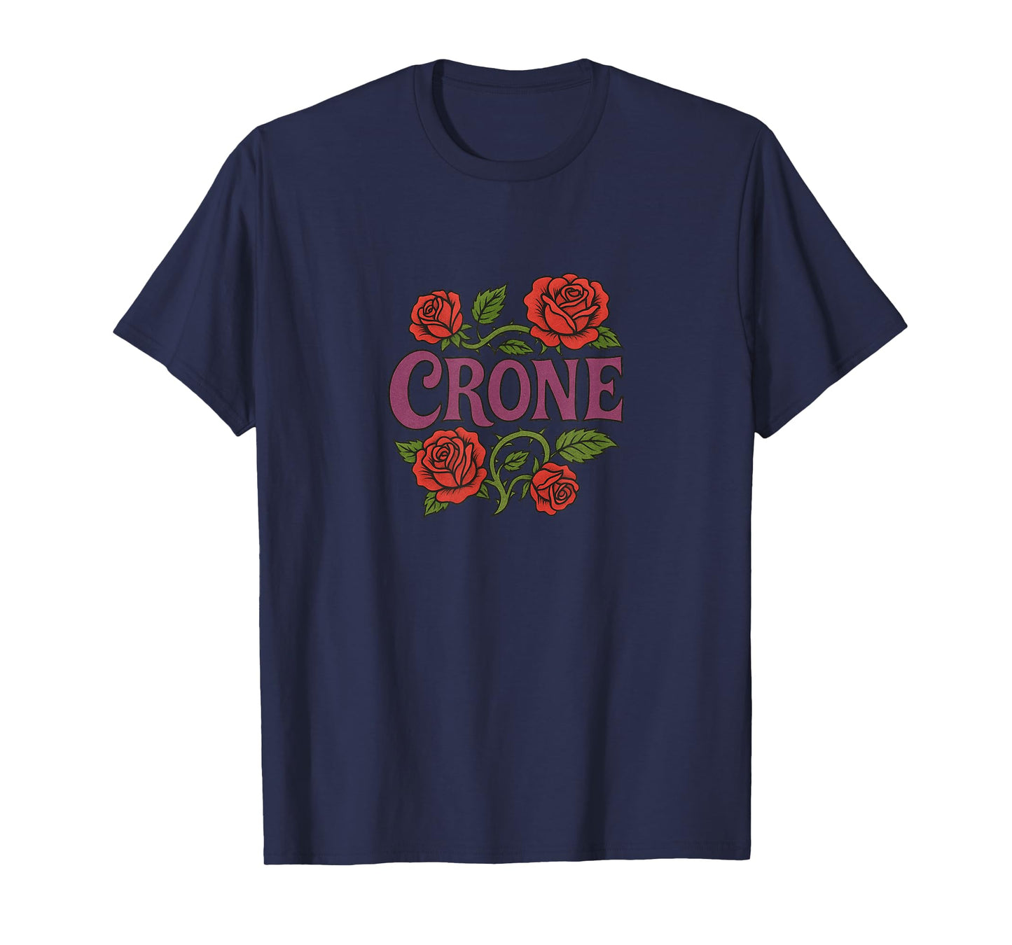 Crone Thorny Roses Art Wise Matriarch Art Crone T-Shirt