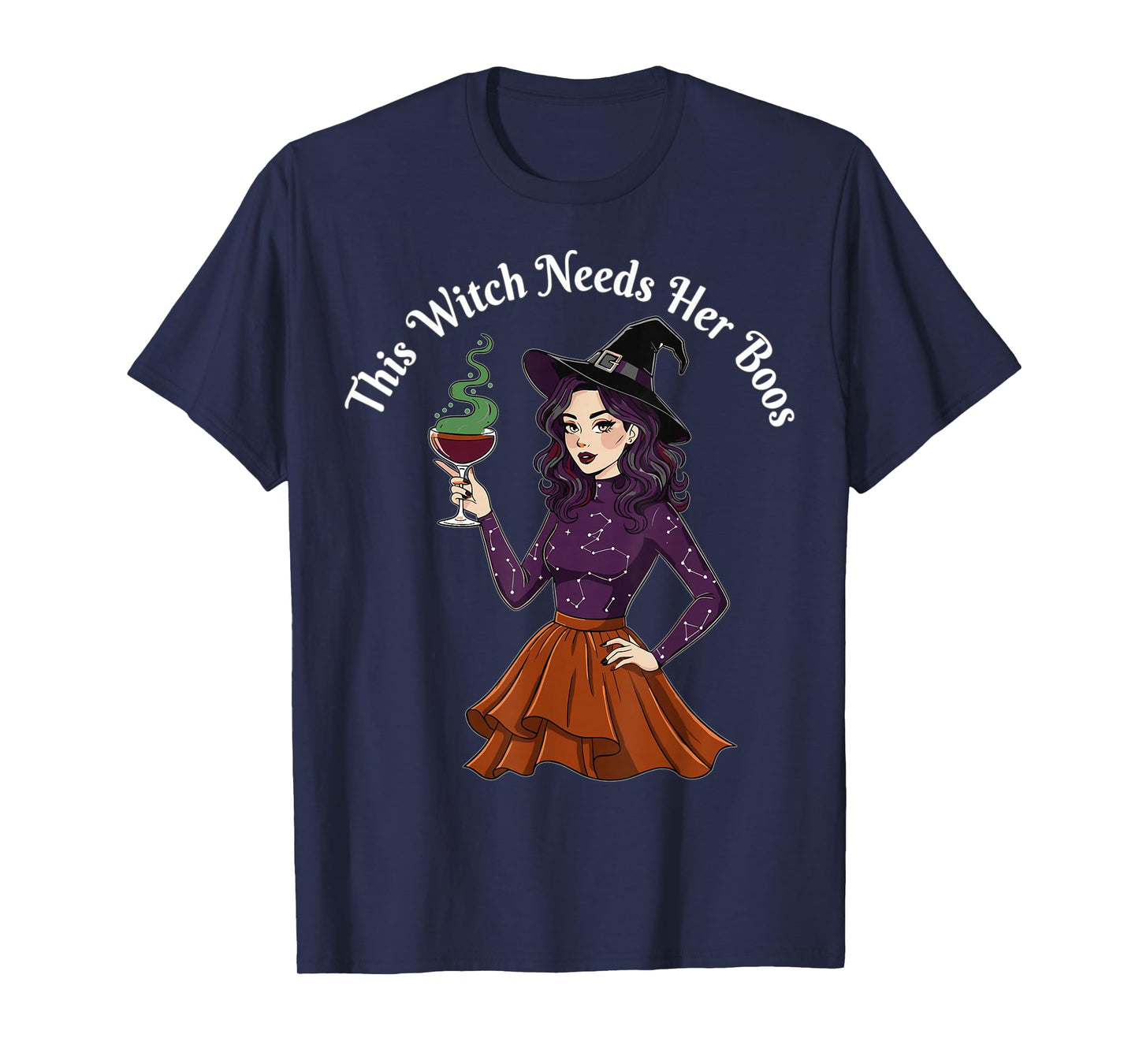 This Witch Needs Her Boos | Funny Halloween Design T-Shirt