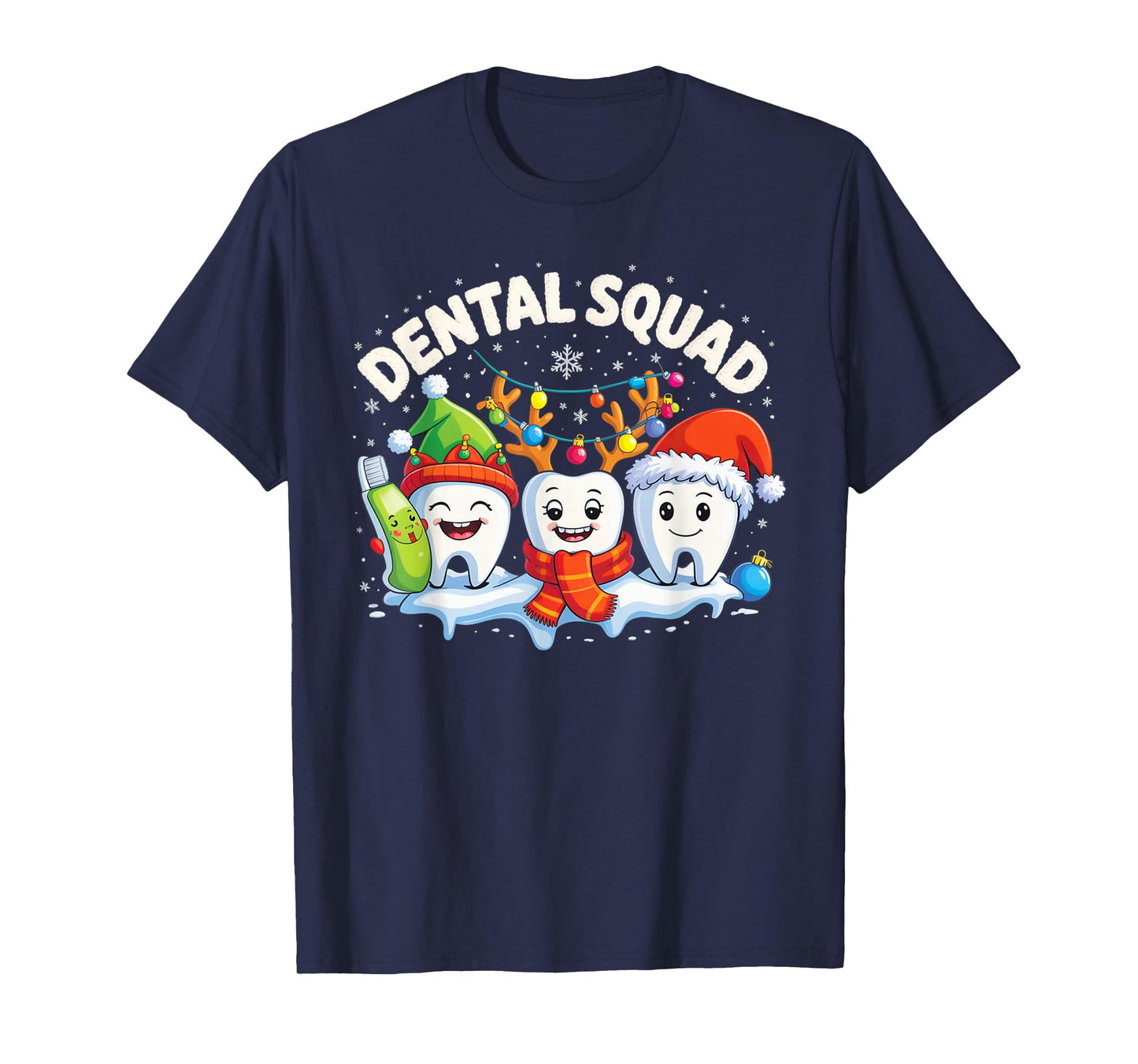 Matching Christmas Dental Squad Christmas Dentist Teeth Xmas T-Shirt