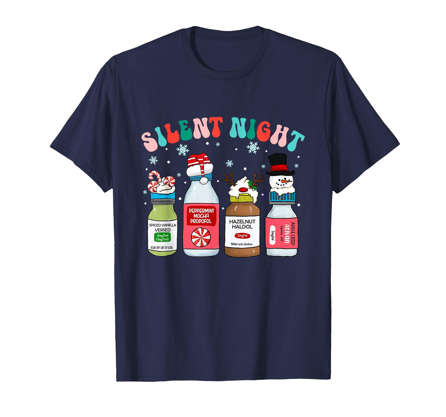 Retro Propofol Nurse Medical Merry Christmas ICU RN ER Nurse T-Shirt
