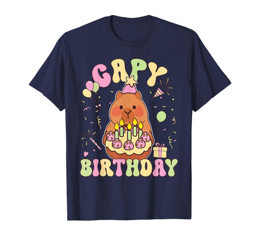 Capy Birthday Funny Capybara Animals Boys Girls Birthday T-Shirt