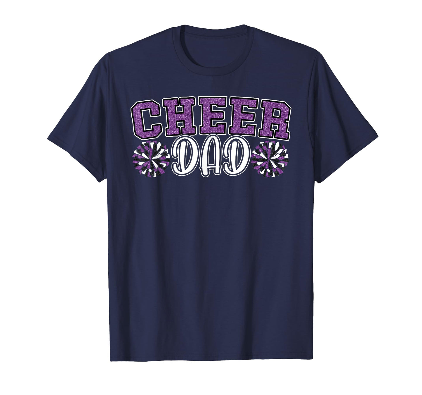 Proud Cheer Dad My Favorite Cheerleader Calls Me Dad Purple T-Shirt