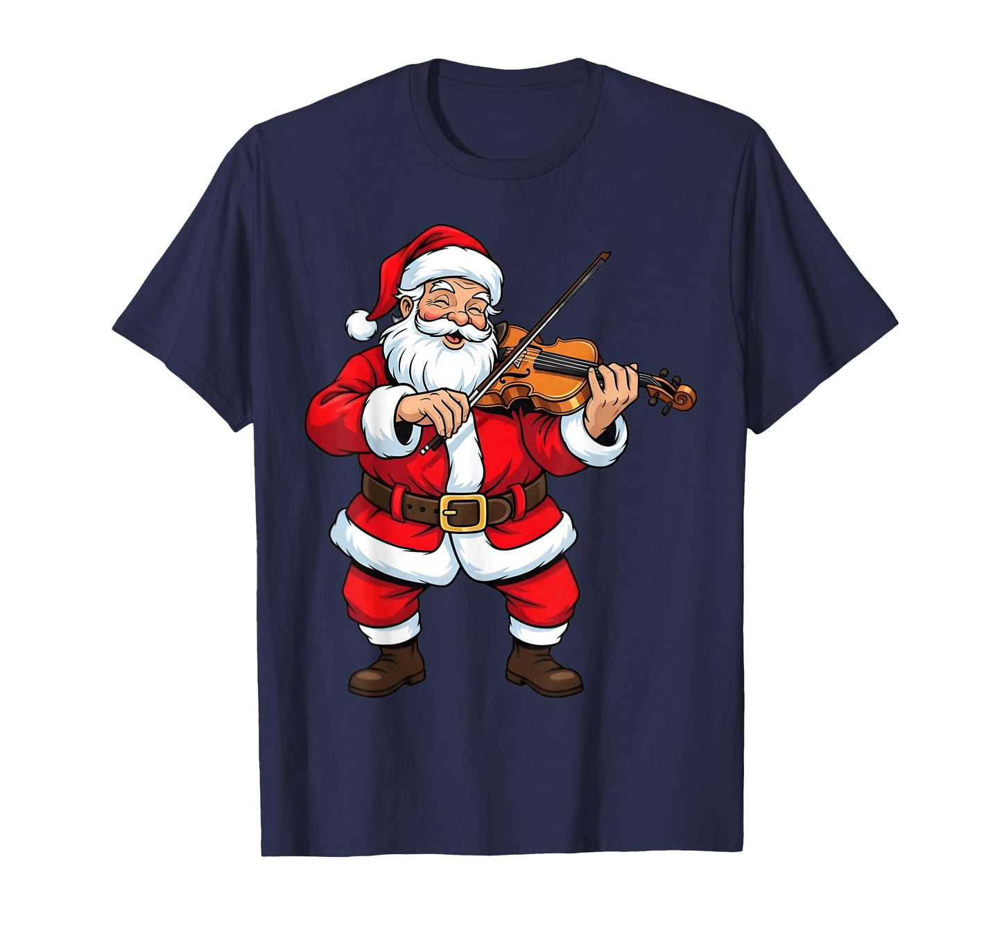 Violin Player Christmas Santa Orchestra Musician Violinist T-Shirt