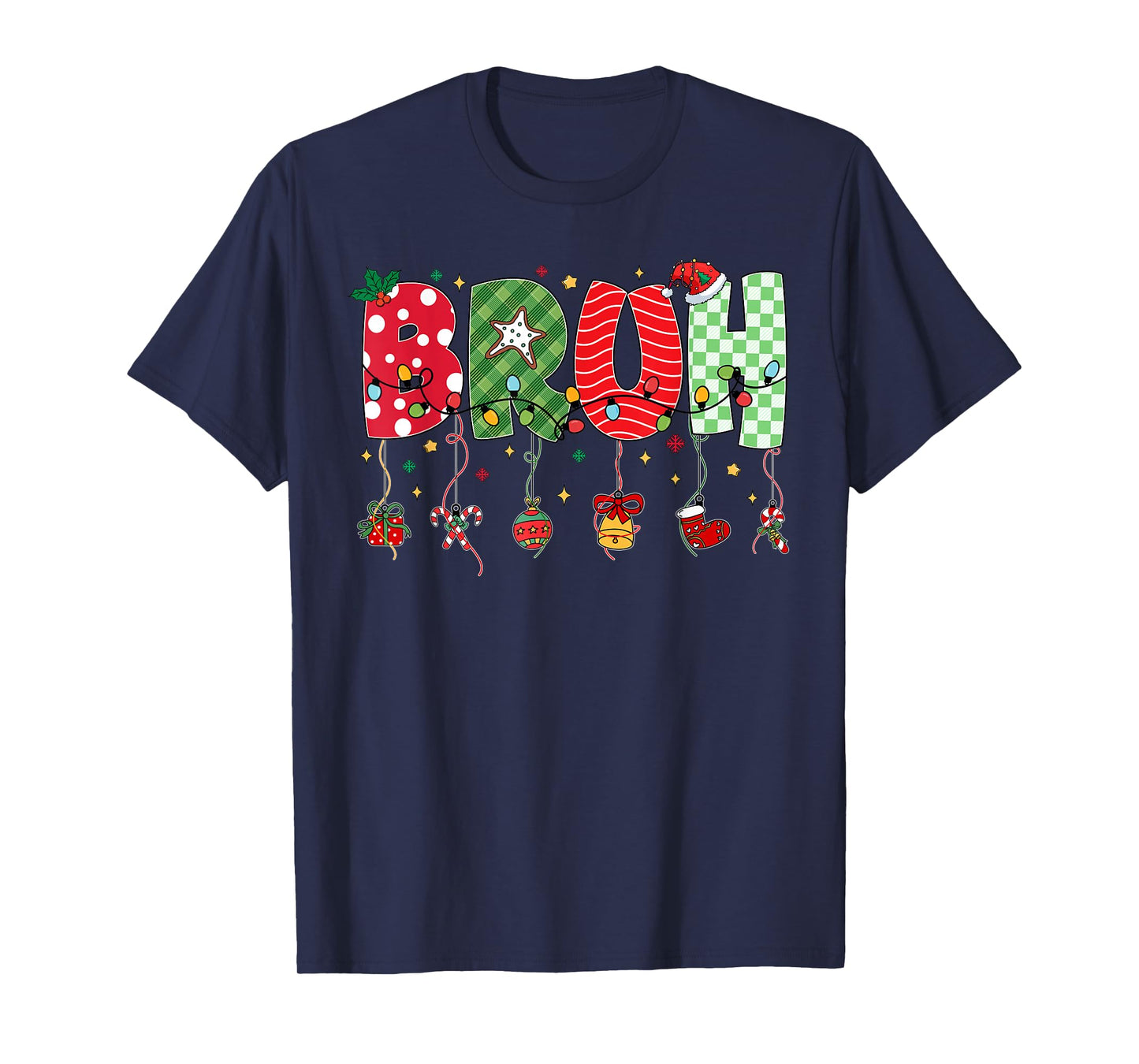 Merry Christmas Bruh Funny Matching Family Men Women Kids T-Shirt