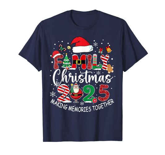 Family Christmas 2025 Matching Outfit Xmas Squad Santa T-Shirt