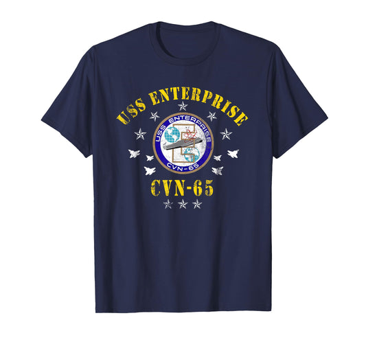 USS Enterprise CVN-65 Aircraft Carrier Veterans Day Vintage T-Shirt