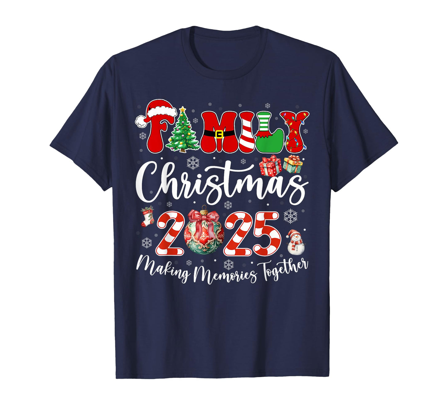 Family Christmas 2025 Santa Elf Squad Matching Group Outfit T-Shirt
