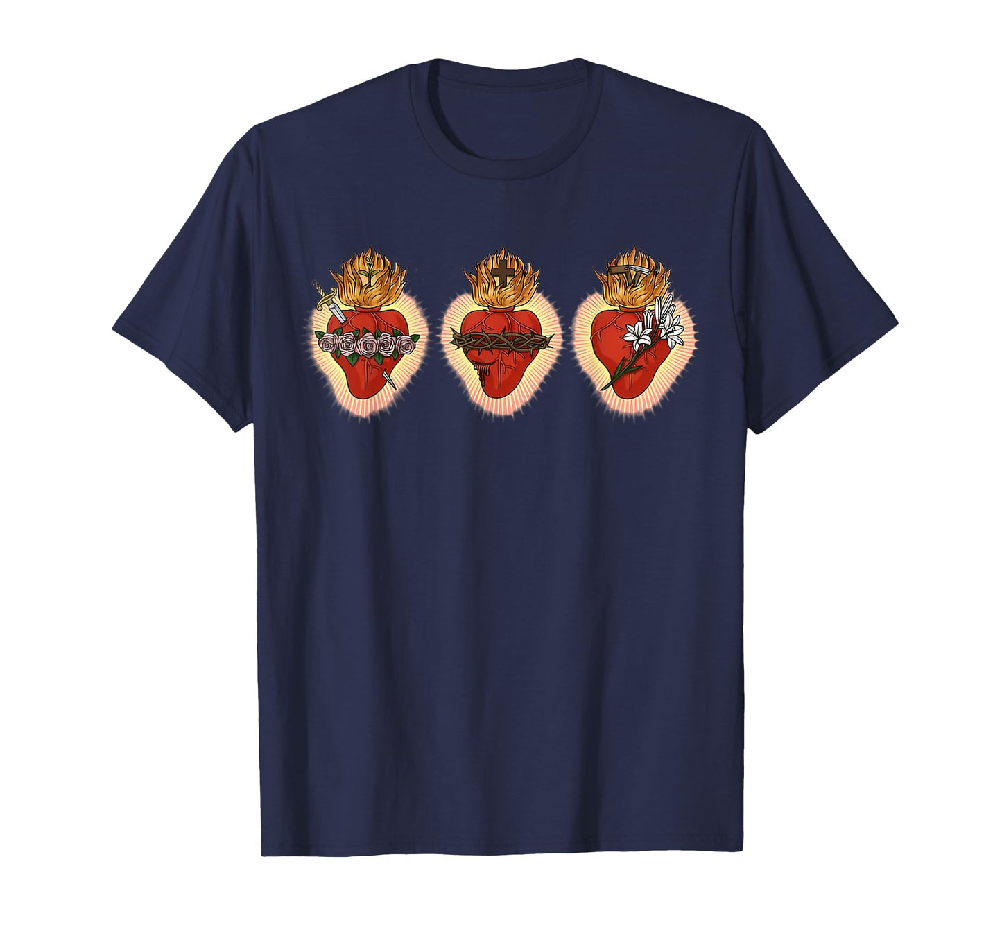 Sacred Immaculate and Most Chaste Heart Jesus Mary Joseph T-Shirt