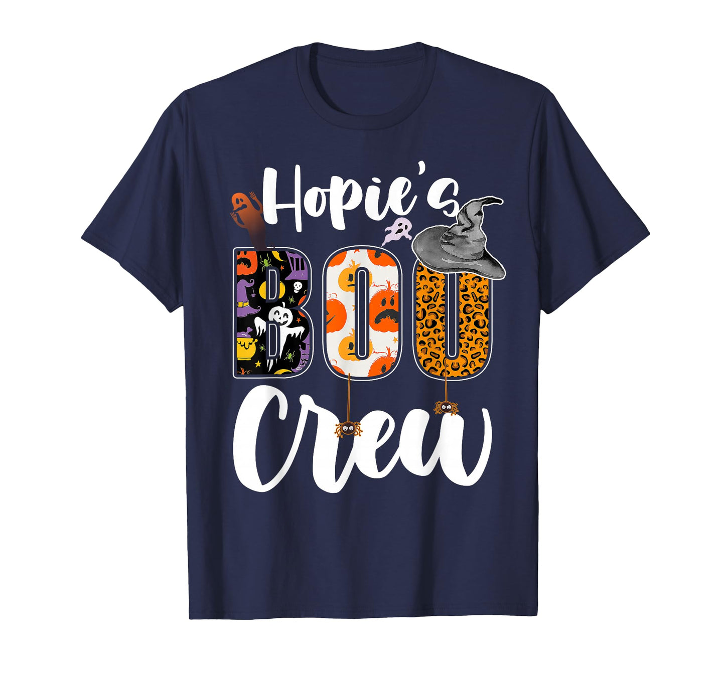 Hopie's Boo Crew Halloween Grandma Grandkids Matching T-Shirt