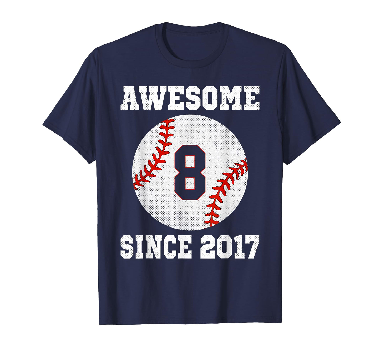 8th Birthday Baseball Player 8 Years Old Vintage Sports T-Shirt
