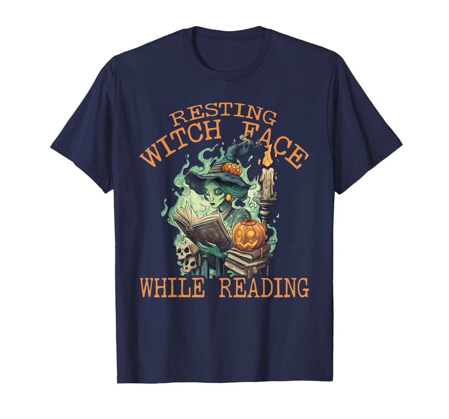 Funny Resting Witch Face - Halloween Reading T-Shirt