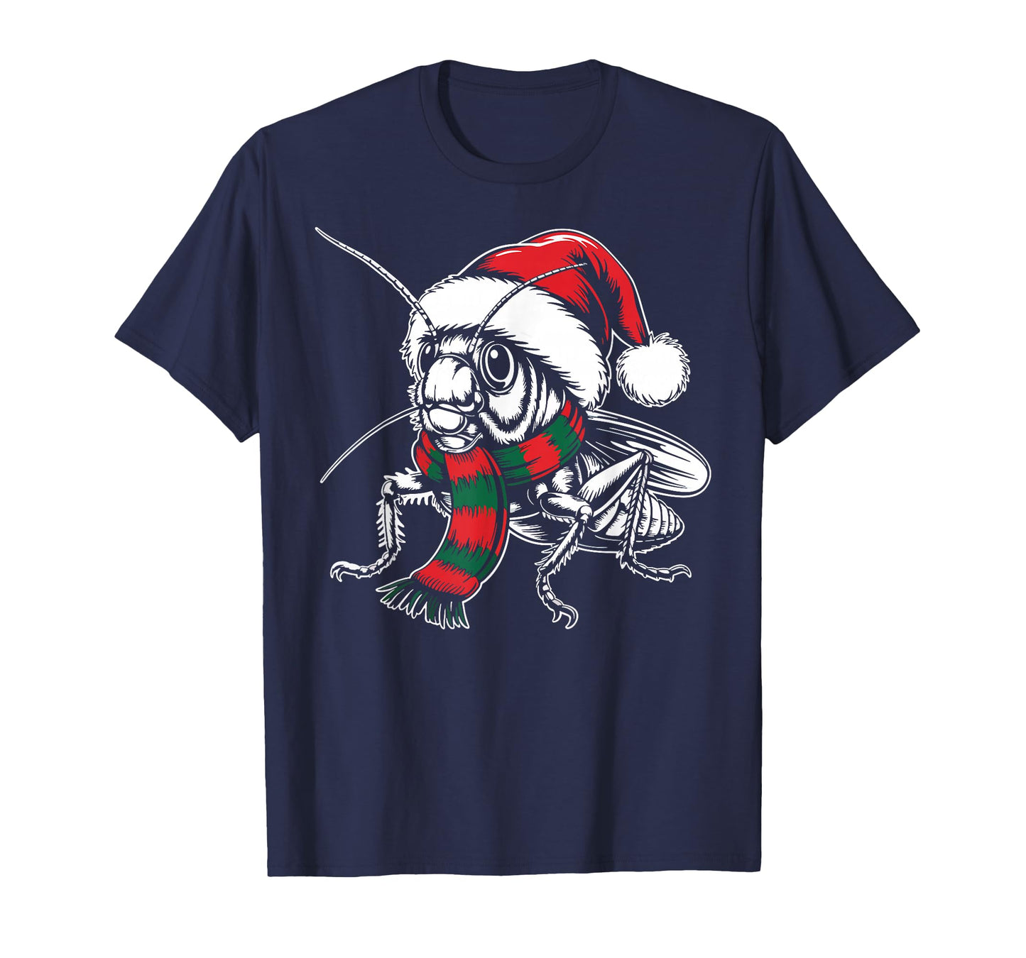Grasshopper Xmas Santa Hat Scarf Christmas Costume T-Shirt