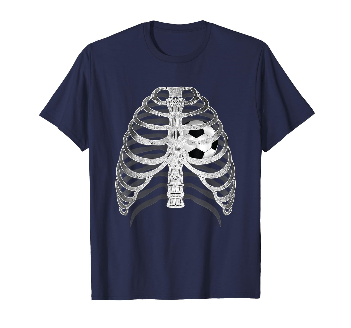 Skeleton X-ray Ribcage Soccer Ball Heart Halloween T-shirt T-Shirt