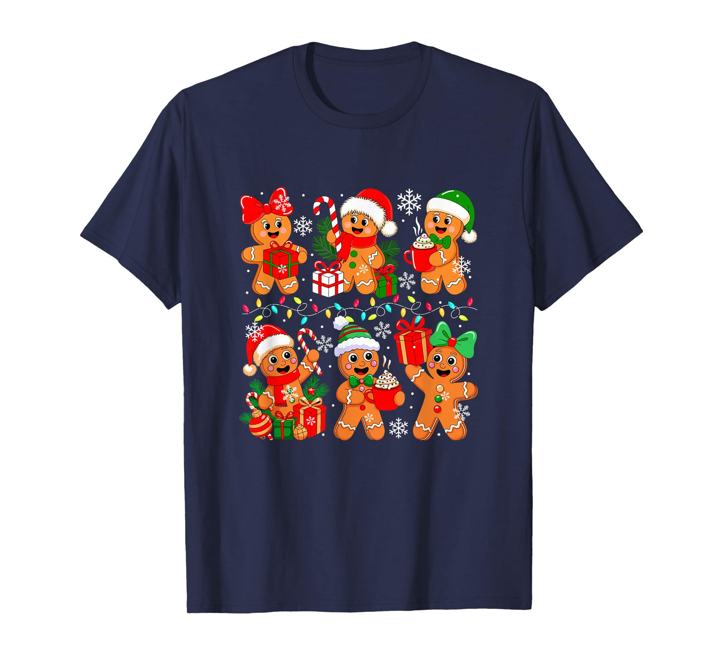 Group Santa Gingerbread Cookies Christmas Baker Baking Lover T-Shirt