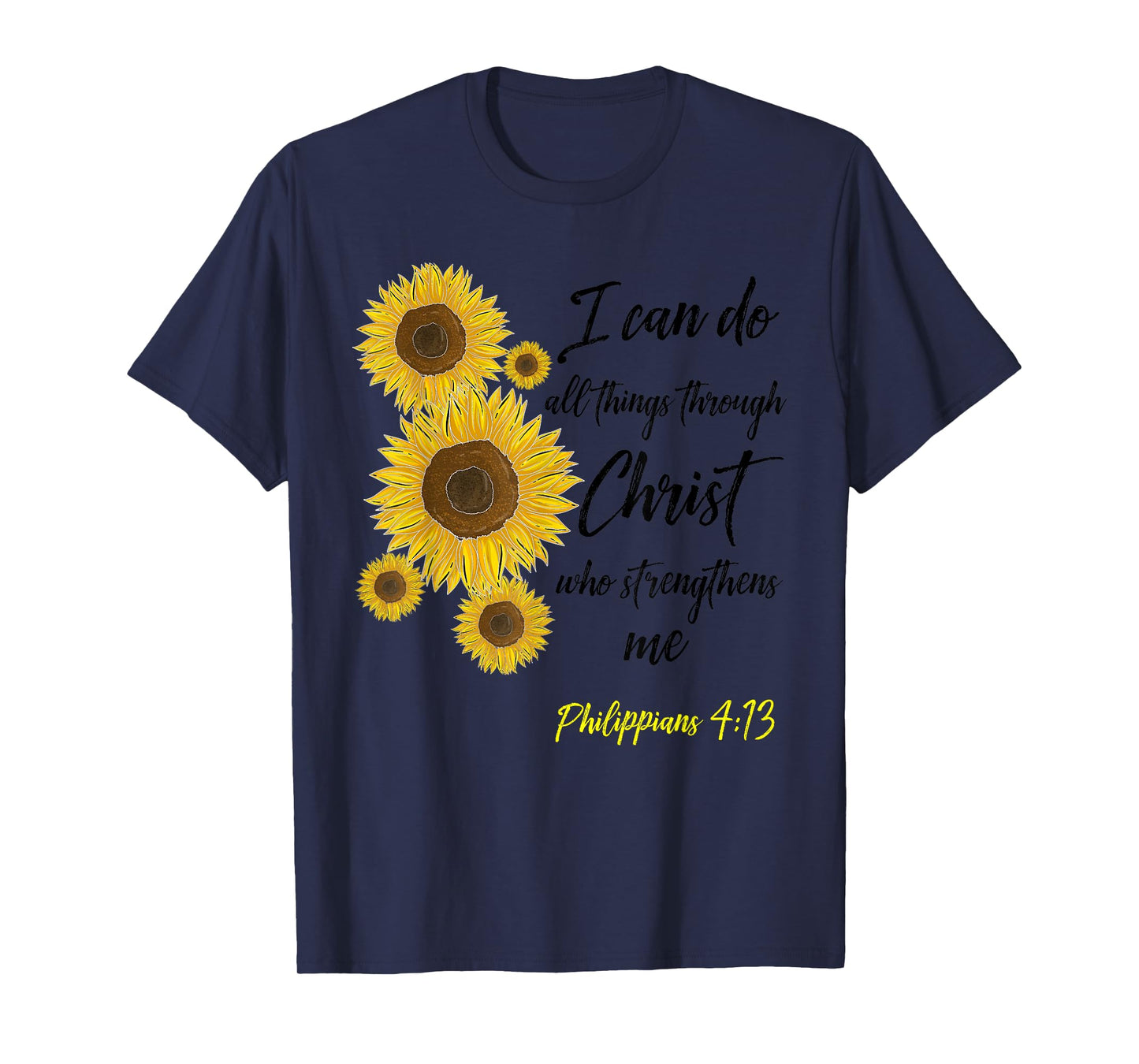 Cute Christian Sunflower Gift | Best Religious Women Moms T-Shirt