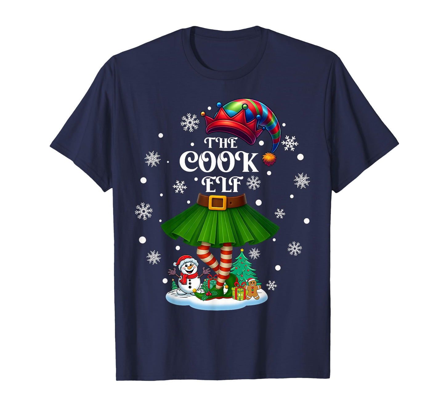 Cook Elf Squad Xmas Women Girls Mom Christmas Family T-Shirt